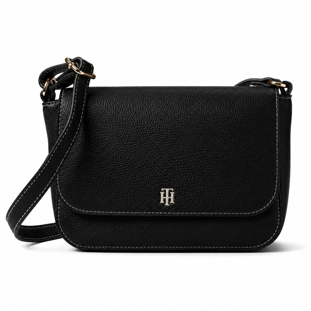 کیف دوشی زنانه تامی هیلفیگر مدل Lynn II Flap Crossbody رنگ مشکی