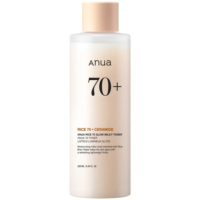 تونر شیری آنوا Anua Rice 70 Glow Milky Toner اصل 250ml | آبرسان، روشنکننده و تقویتکننده سد پوستی